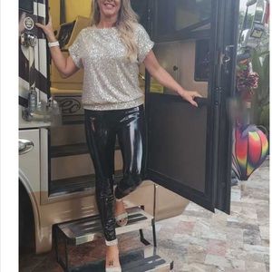 Faux Patent Leather Leggings